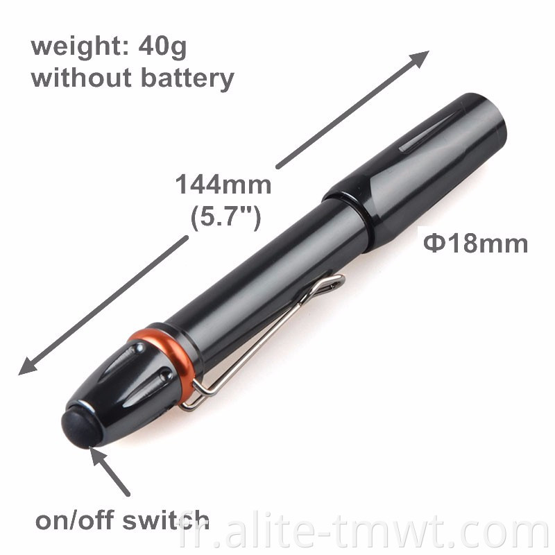 Pocket Flashlight 365nm 3W LED Ultraviolet Lampe UV Black Light Pen Torch